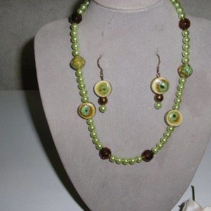 Nice 16"  handcrafted necklace and earring set